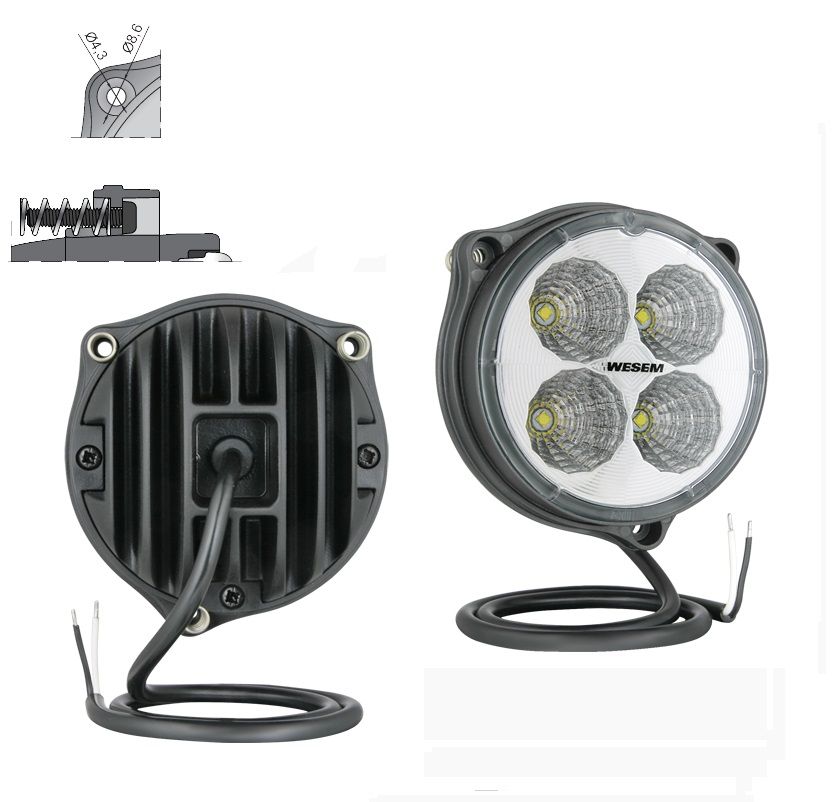 Lampa robocza LED 58° 1500lm przewód CRC5D.51622 Wesem