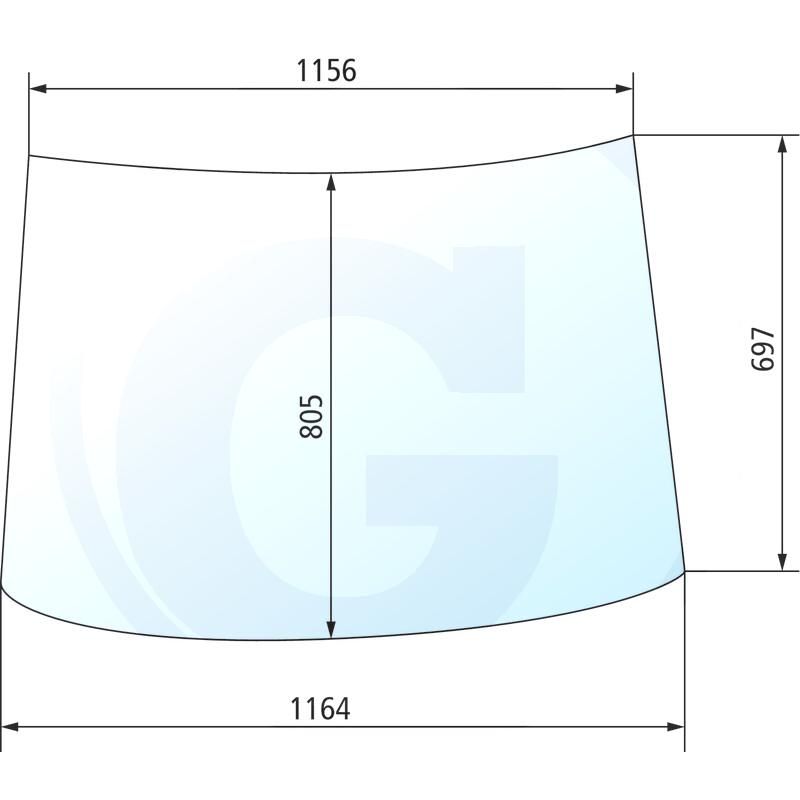 Szyba przednia z otworem Fritzmeier 520273