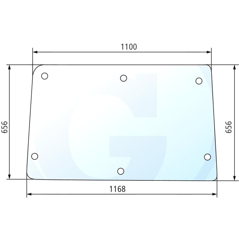 Szyba tylna nieogrzewana Zetor 84368071