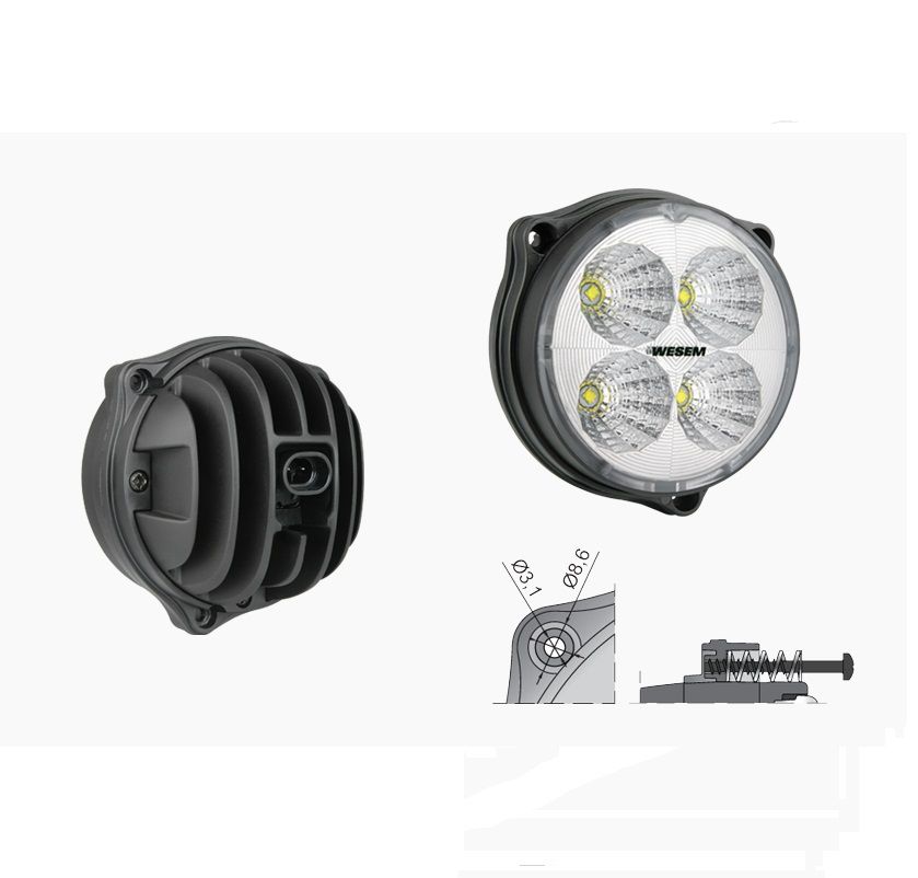 Lampa robocza LED 58° 1500lm AMPSuperSeal 2P Cap CRC5D.51627 Wesem