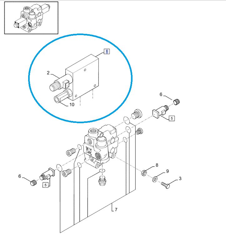 Zawór hydrauliczny New Holland TF TX TC 9831828 CNH