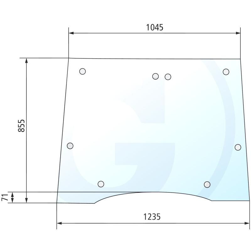 Szyba przednia półuchylna CASE 3210 4240 144986A1