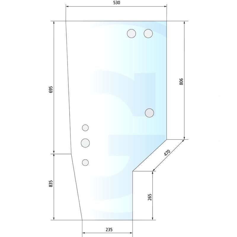 Szyba drzwi prawa / lewa Massey Ferguson 3103903M1
