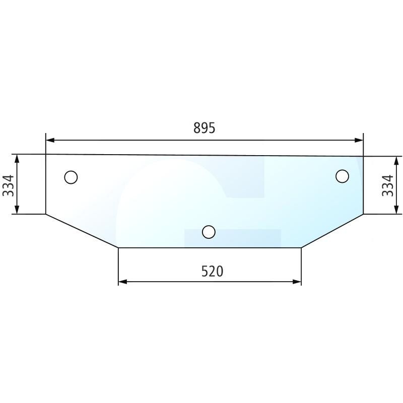 Szyba tylna dolna Deutz AgroStar 4383611