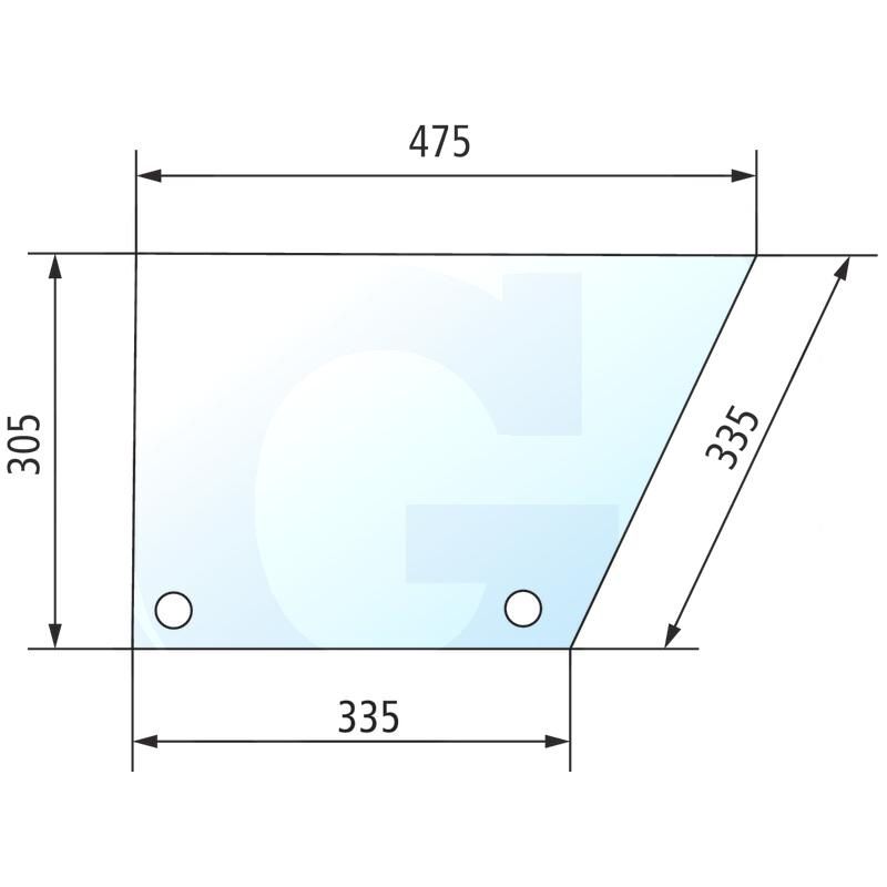 Szyba drzwi dolna, lewa CASE Maxxum 5120 5250 248725A1
