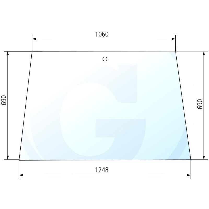 Szyba przednia stała Deutz 06 520436