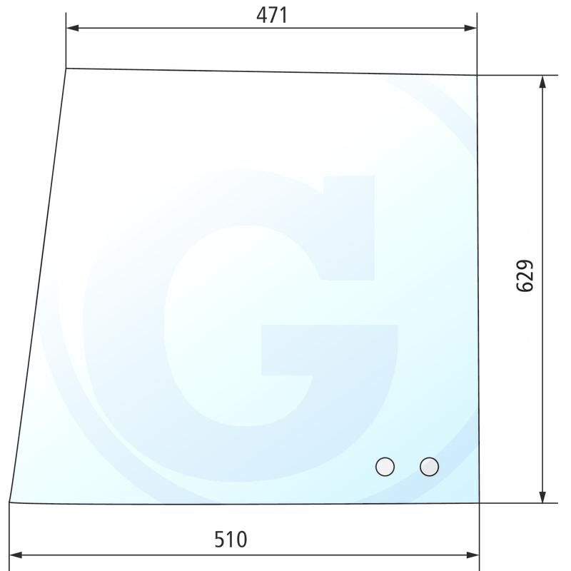 Szyba boczna przednia, lewa Fritzmeier 139549