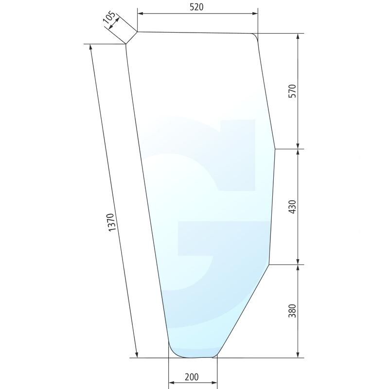 Szyba drzwi prawa FIAT 5125038