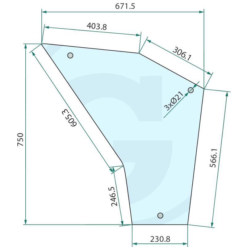 Szyba drzwi dolna FIAT 9960960