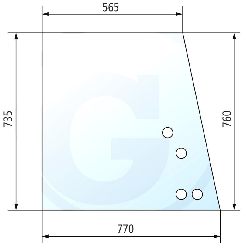 Szyba boczna górna prawa Fendt Favorit 600 275500210260