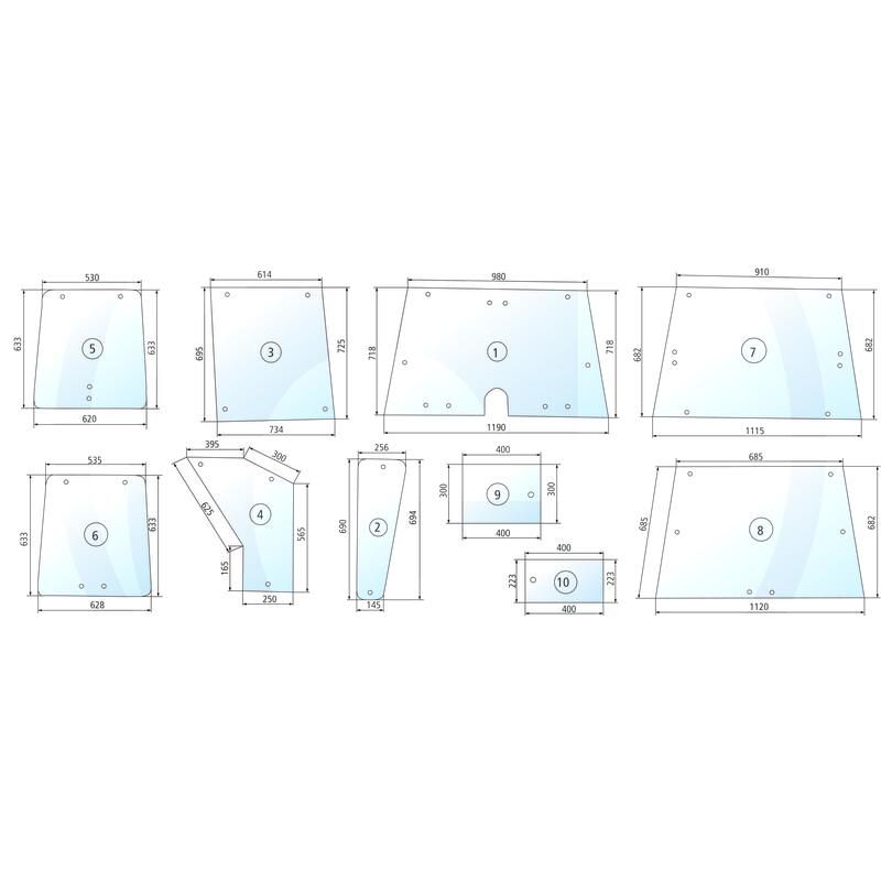 Szyba drzwi dolna FIAT 9960936