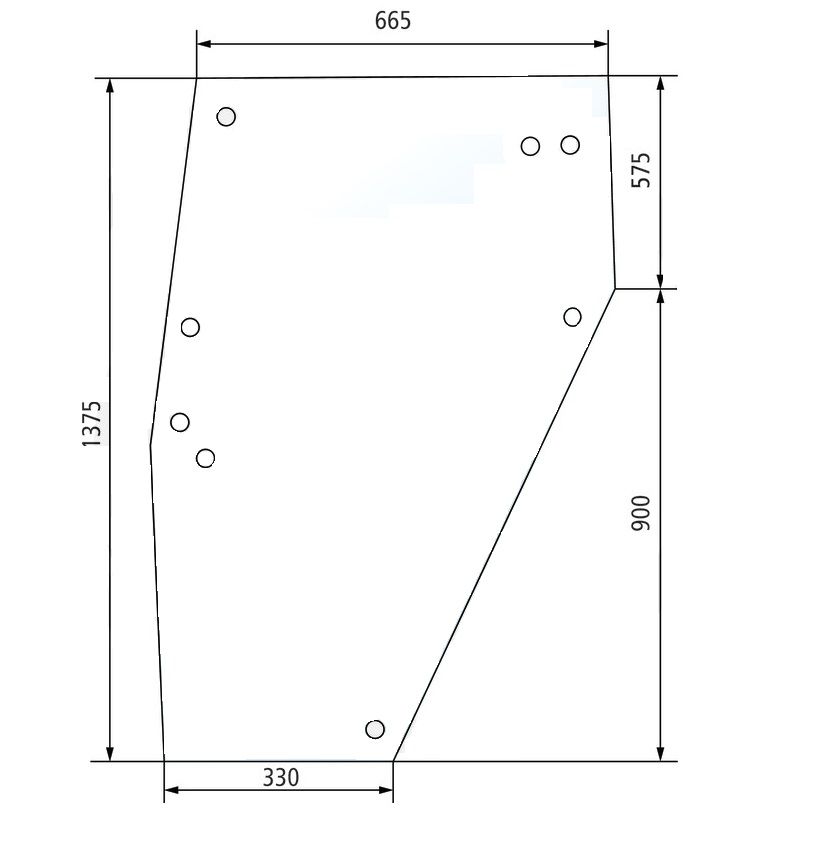 Szyba drzwi L Deutz S347340