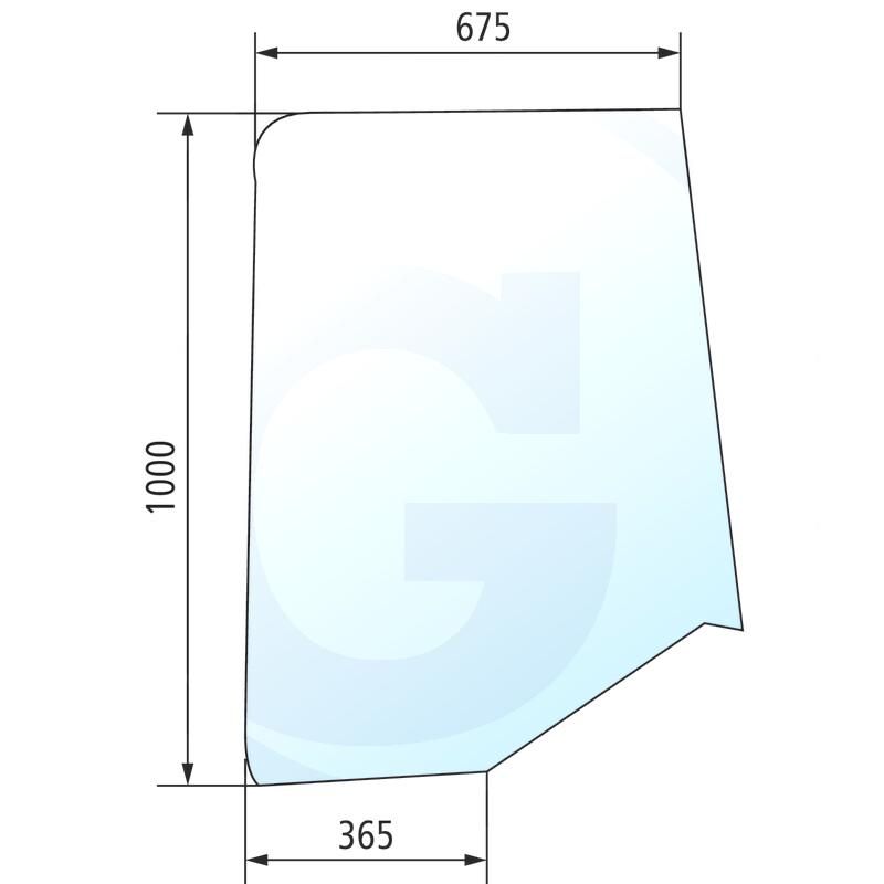 Szyba drzwi lewa CASE Magnum 7210 7250 1340194C1