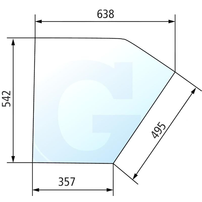 Szyba drzwi dolna, prawa i lewa Zetor 5911-7962