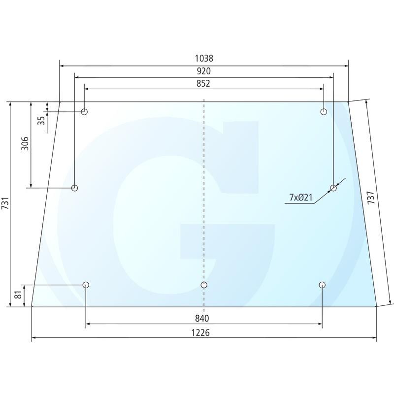 Szyba tylna Landini 3301909M2