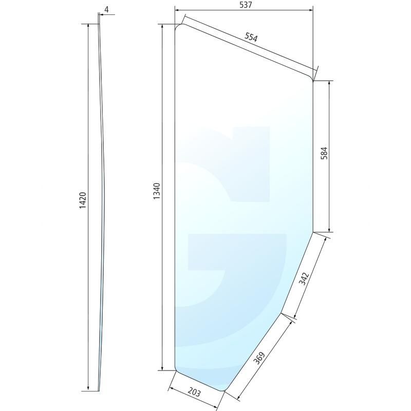 Szyba drzwi lewa FIAT 5130883