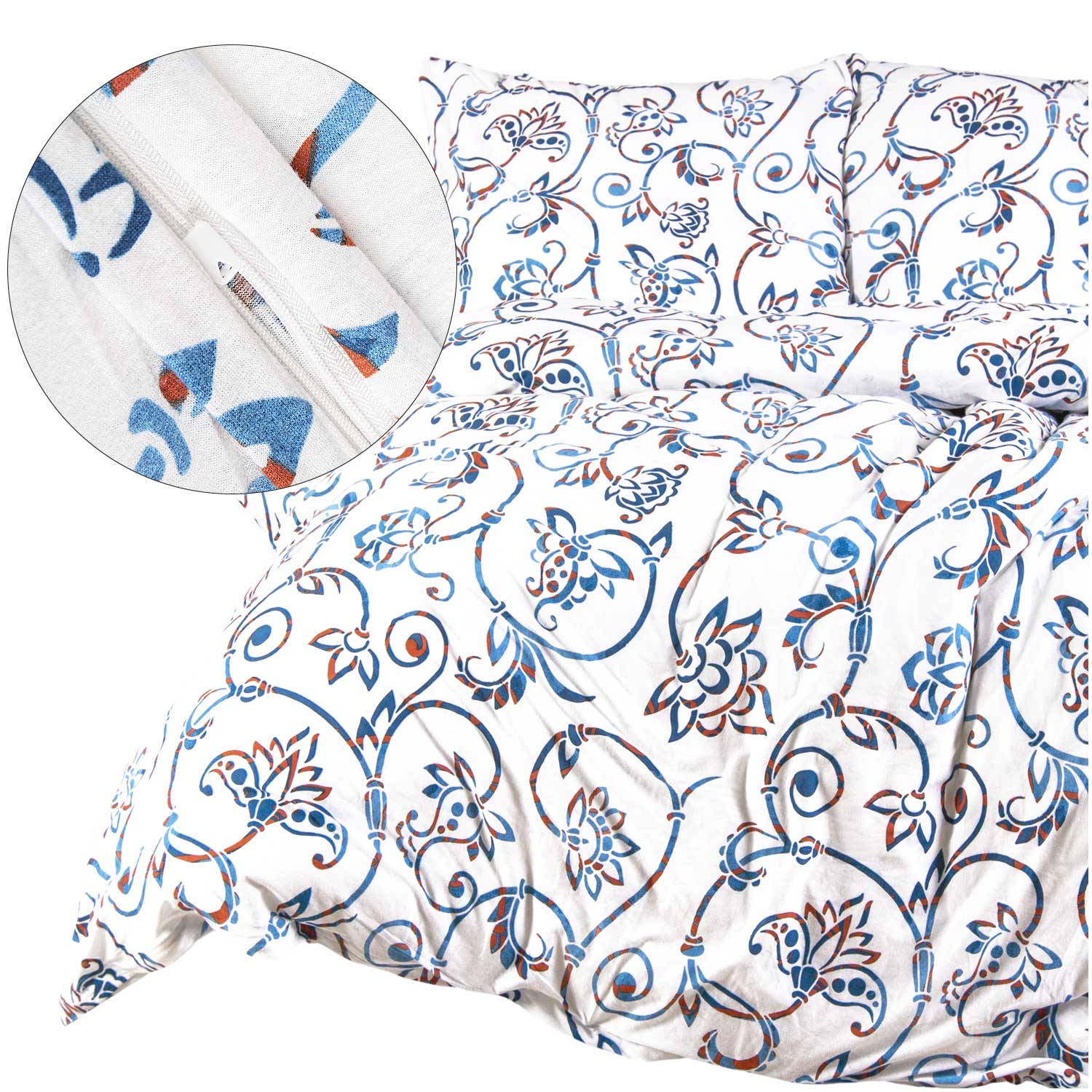 Komplet pościeli 160x200 JERSEY 100% BAWEŁNA kolorowa poszwa + poszewki