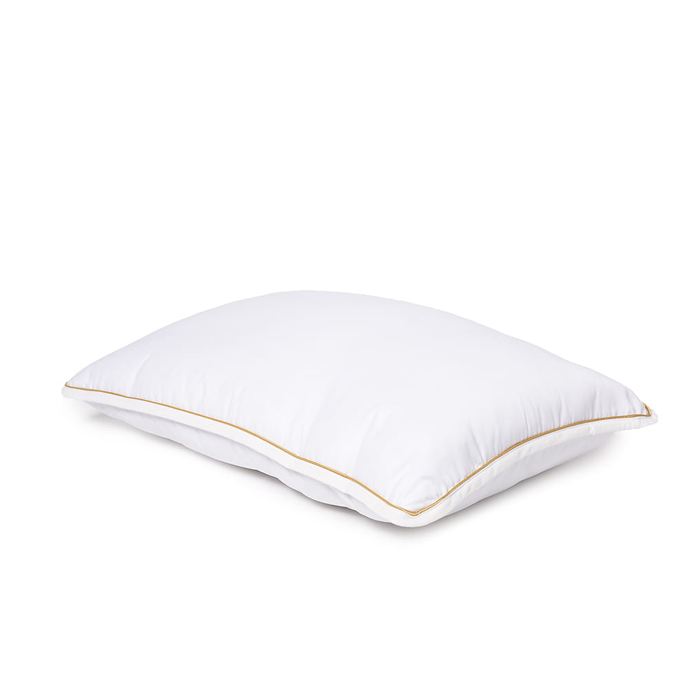 Poduszka wełniana 50x60 poszycie z adamaszku, złota biza