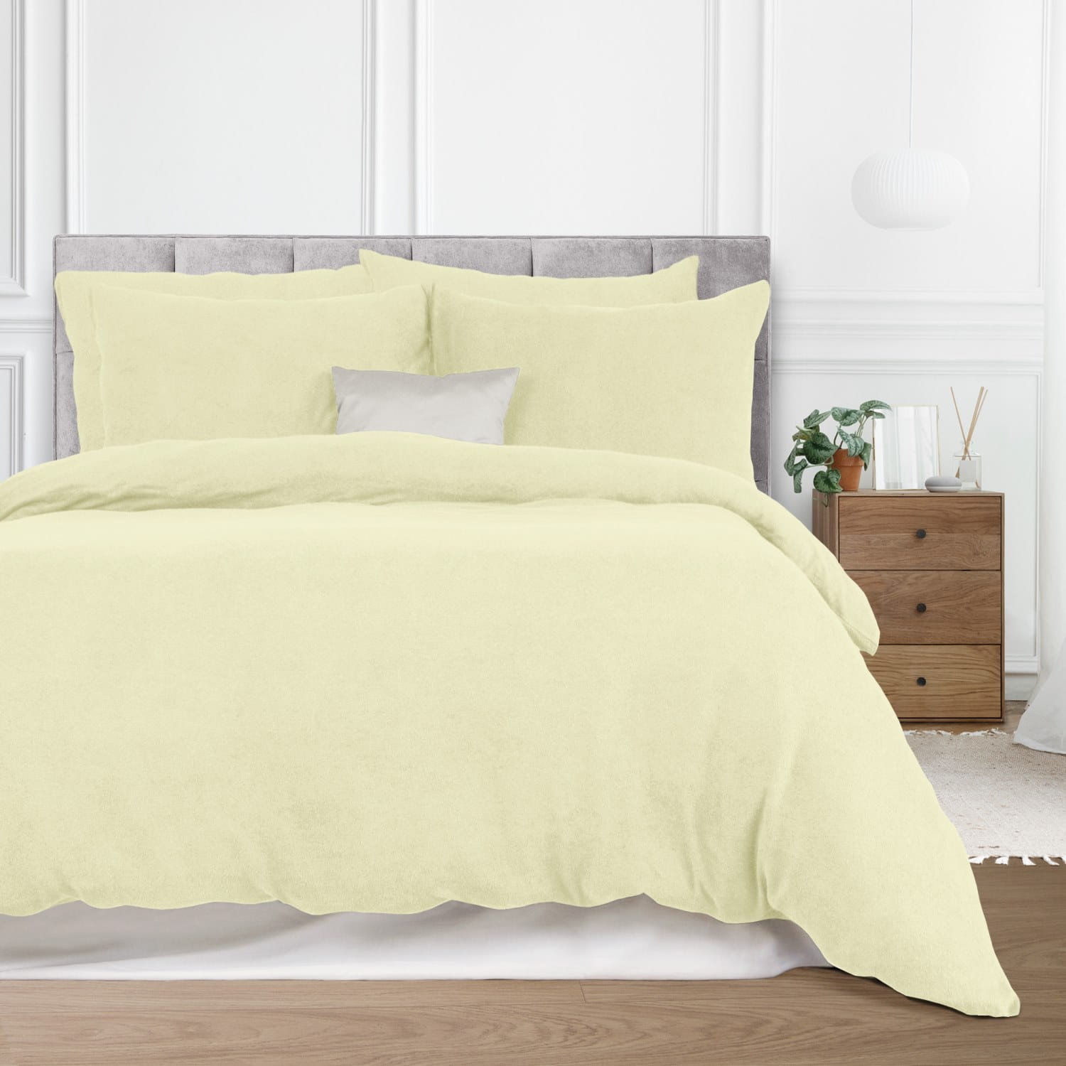 Pościel bawełniana frotte 200x220 kolor krem