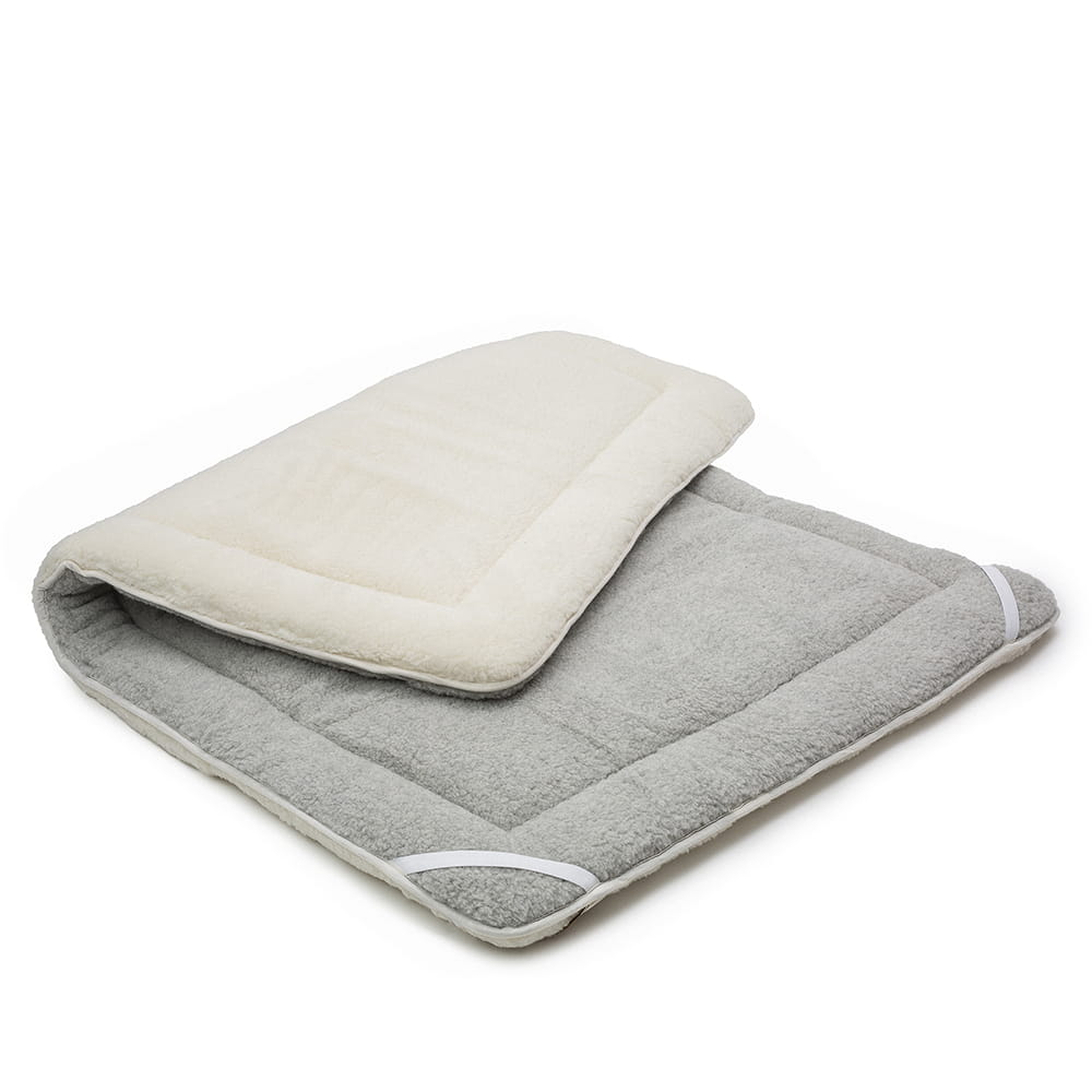 materac wełniany merynos tumbler szary/ecru 120x200(+-5cm)