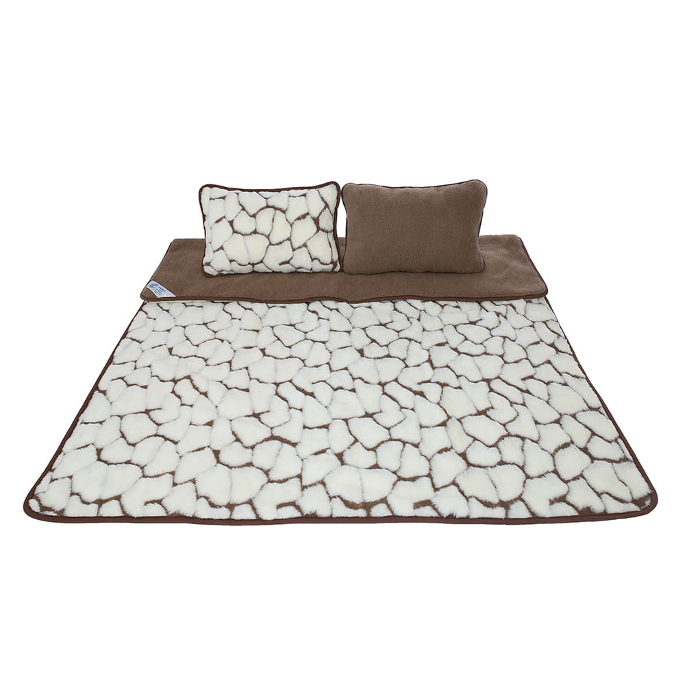 pościel camel ciemny/kaszmir giulia (kołdra 200x220, 2x poduszka 45x75) (+-5cm)