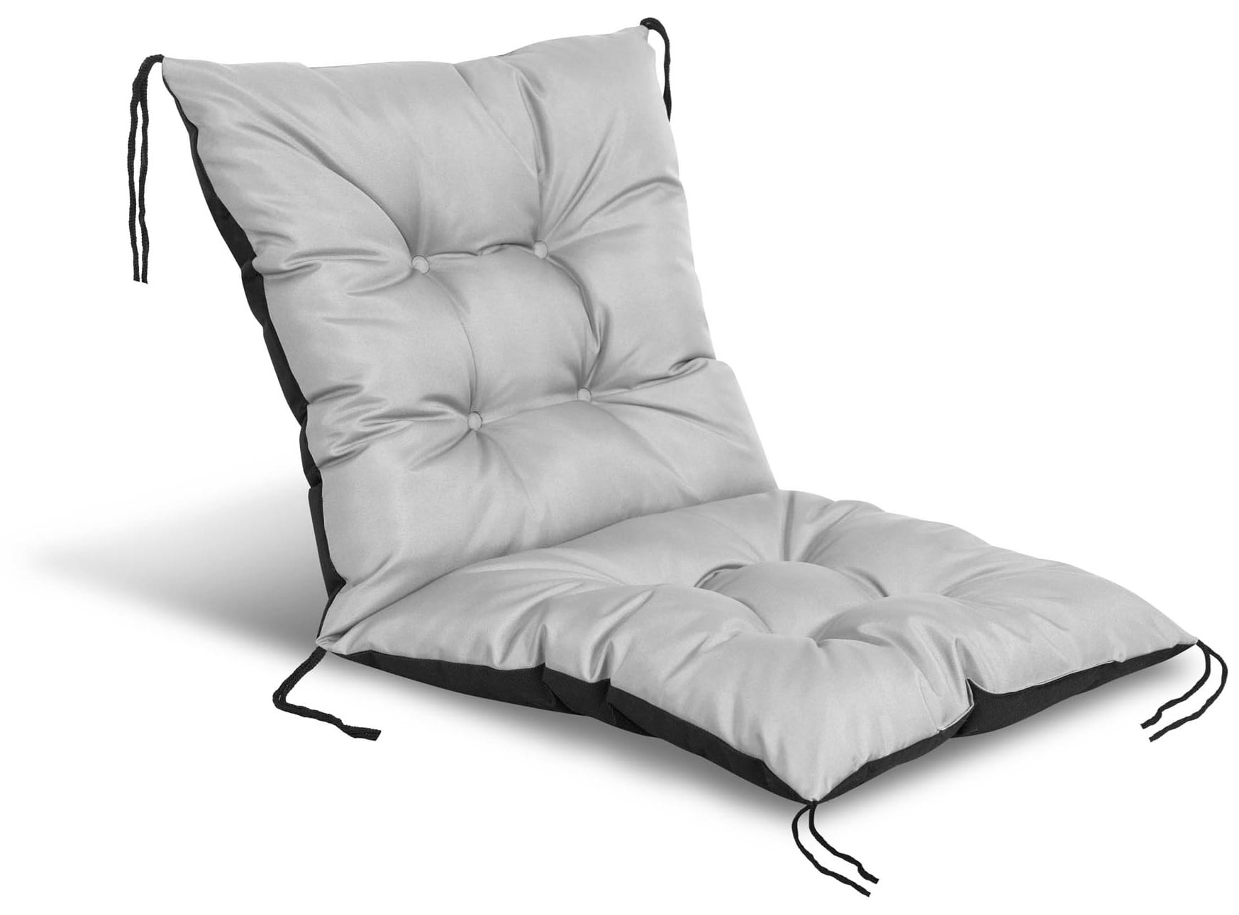 Poduszka ogrodowa 50x50x50 cm na krzesło wodoodporna jasnoszara