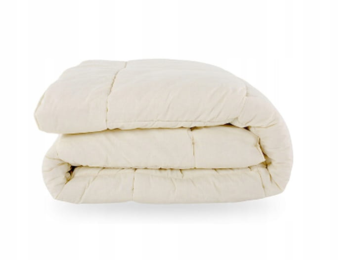 Kołdra Wełniana 160x200 Oddychająca Całoroczna Wypełnienie Owcza Wełna