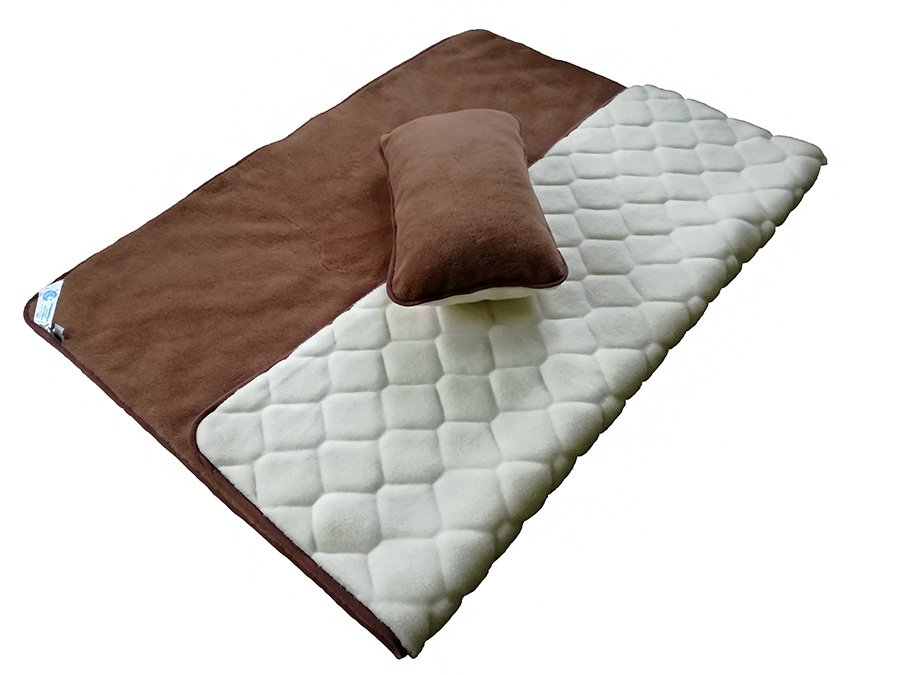 Komplet pościeli camel ciemny/kaszmir caro (kołdra 140x200, poduszka 40x60) (+-5cm)