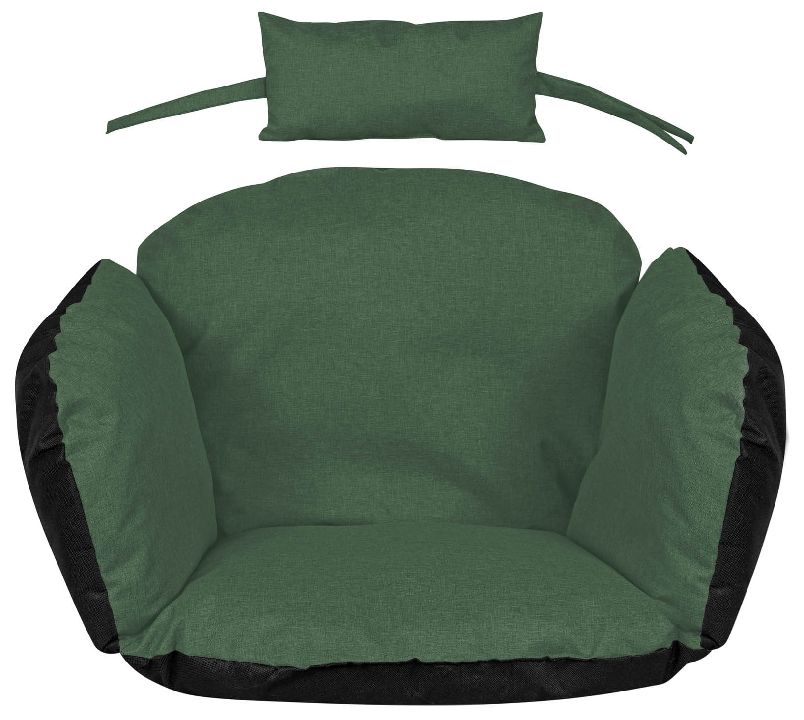 Poduszka ogrodowa 112x113 cm na krzesło wiszące bocianie gniazdo wodoodporna zielona