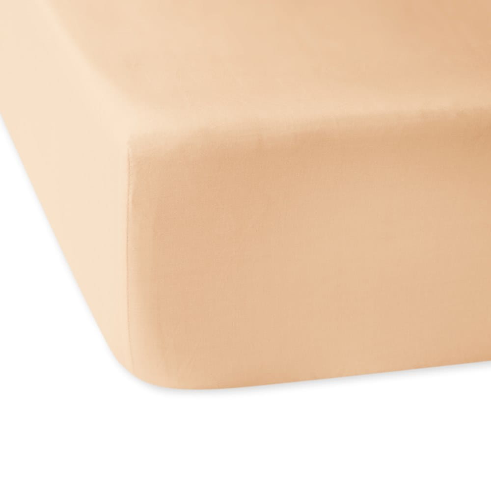 Prześcieradło bawełniane z gumką 160x200 jasny beż