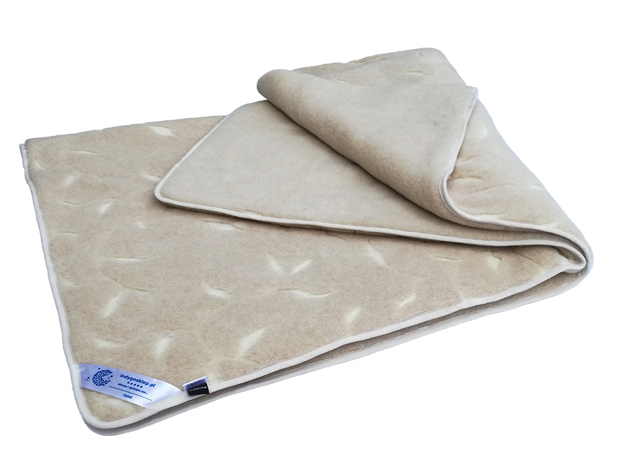kołdra wełniana camel jasny benjamin/camel jasny 200x200 (+-5cm)
