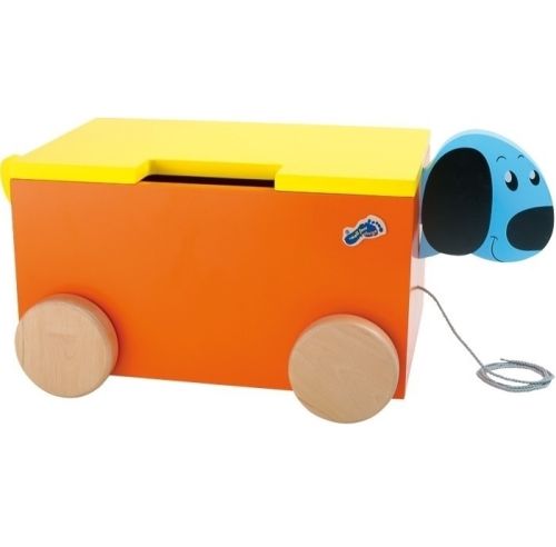 Small Foot drewniana skrzynia na zabawki piesek