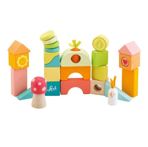 Sevi Klocki drewniane Bajkowe osiedle klocki