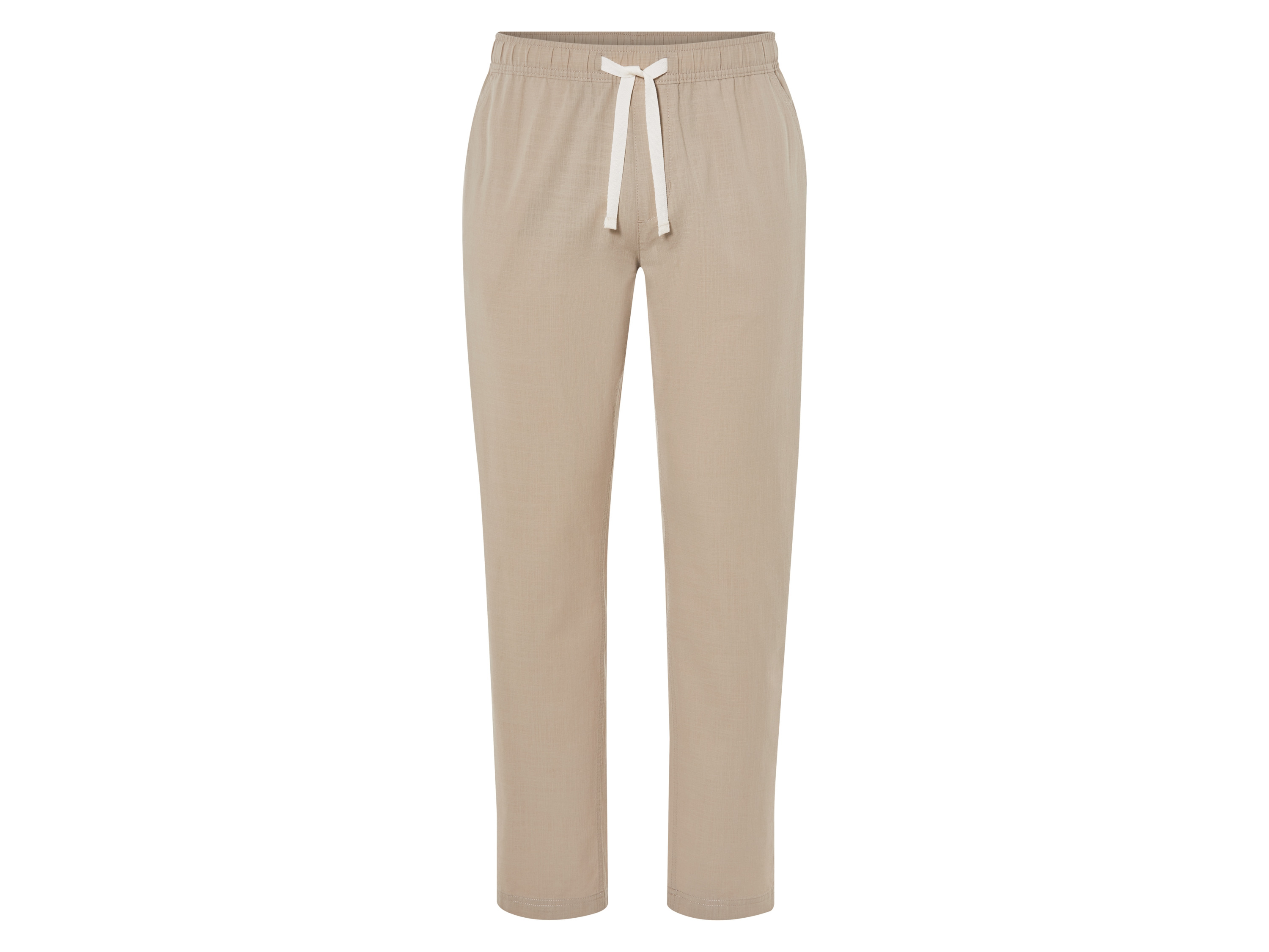 Livergy Spodnie męskie straight fit z bawełny Beżowy, XL 56/58