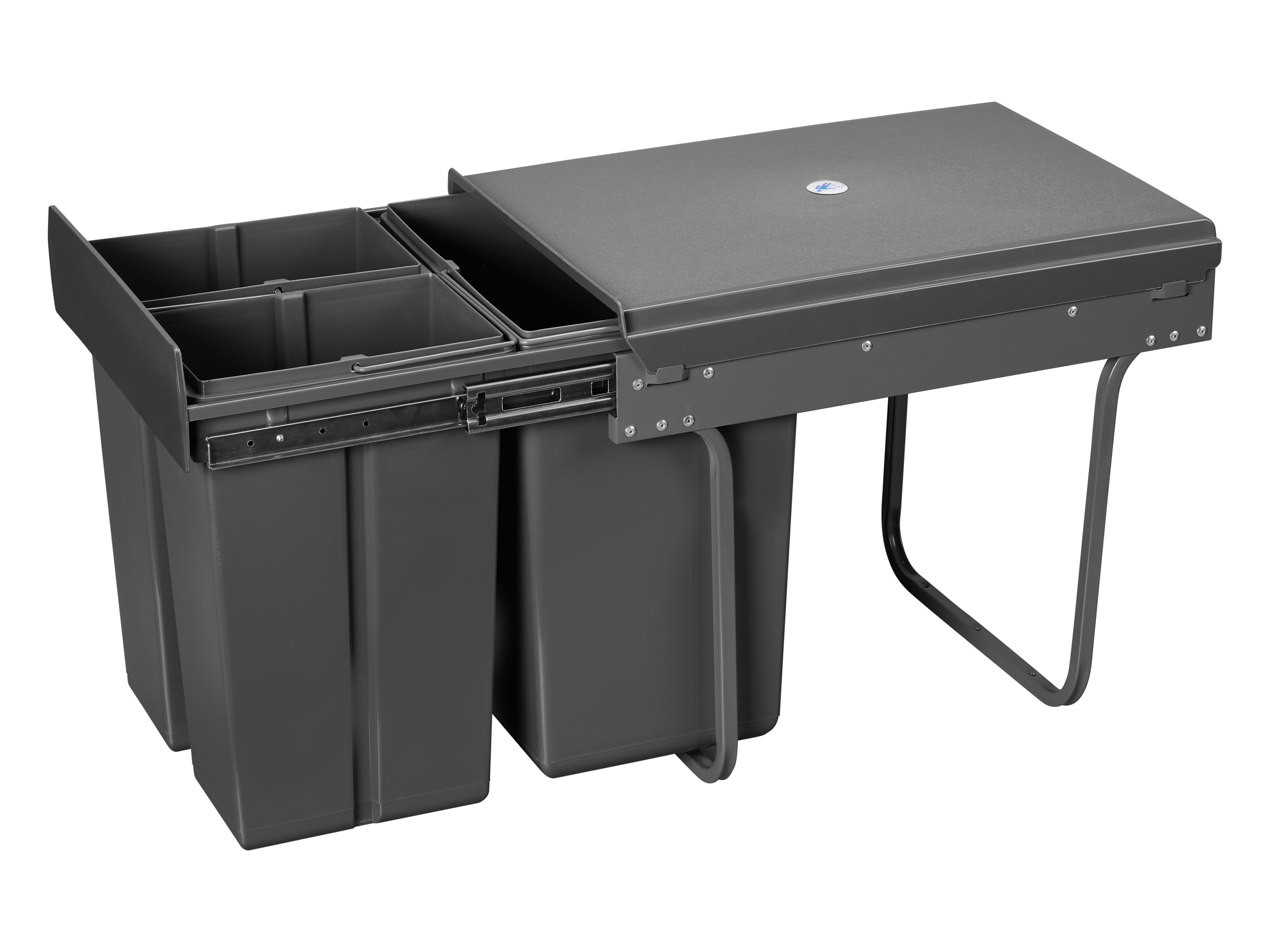 Livarno home Kosz na śmieci do zabudowy 2 x 9, 1 x 20 litrów