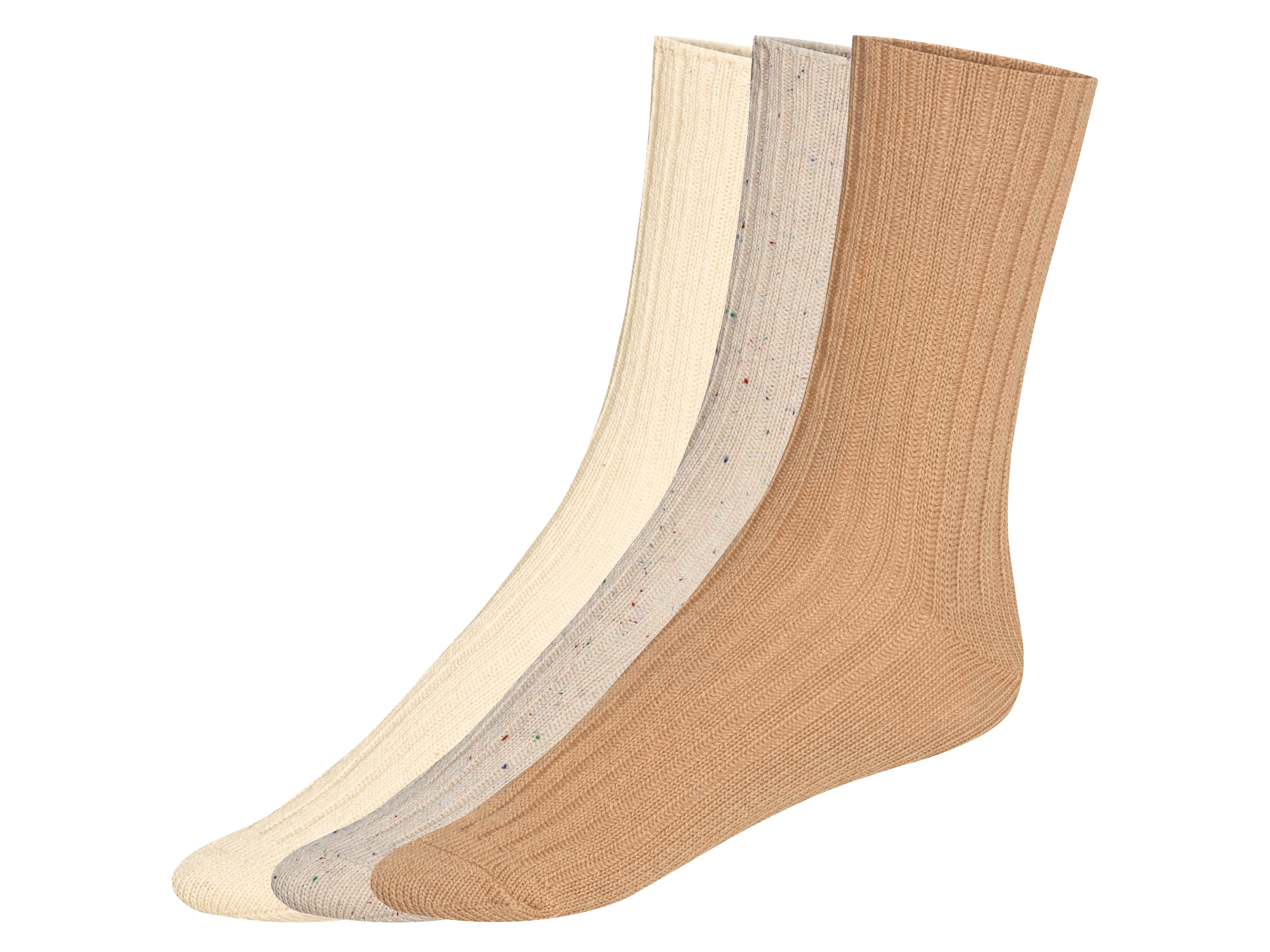 esmara Skarpetki damskie, 3 pary beżowy/kremowy, 35-38