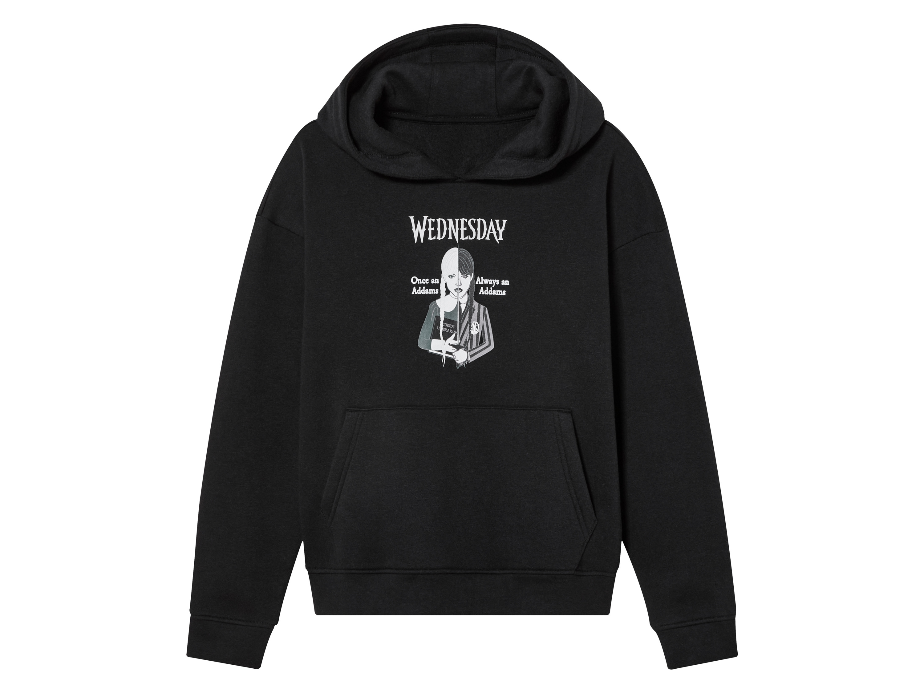 Bluza dresowa młodzieżowa z bawełną Czarny, 134/140