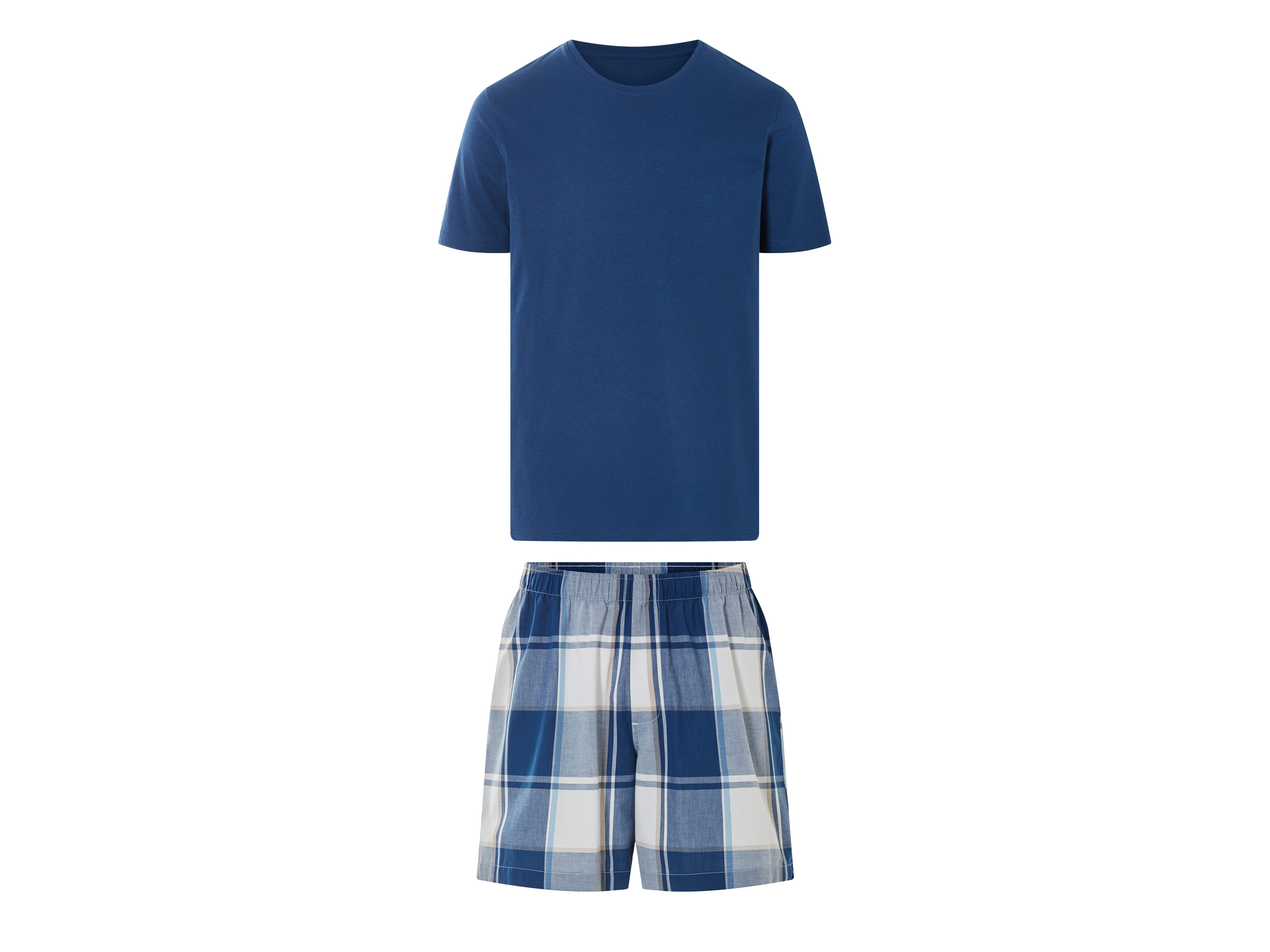 Livergy Piżama męska z bawełny Niebieski, S 44/46