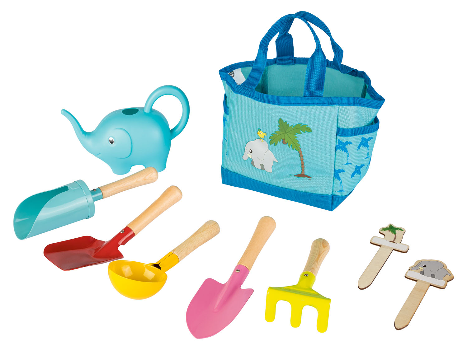 Playtive Zestaw narzędzi ogrodniczych dla dzieci w torebce Różowy/ niebieski
