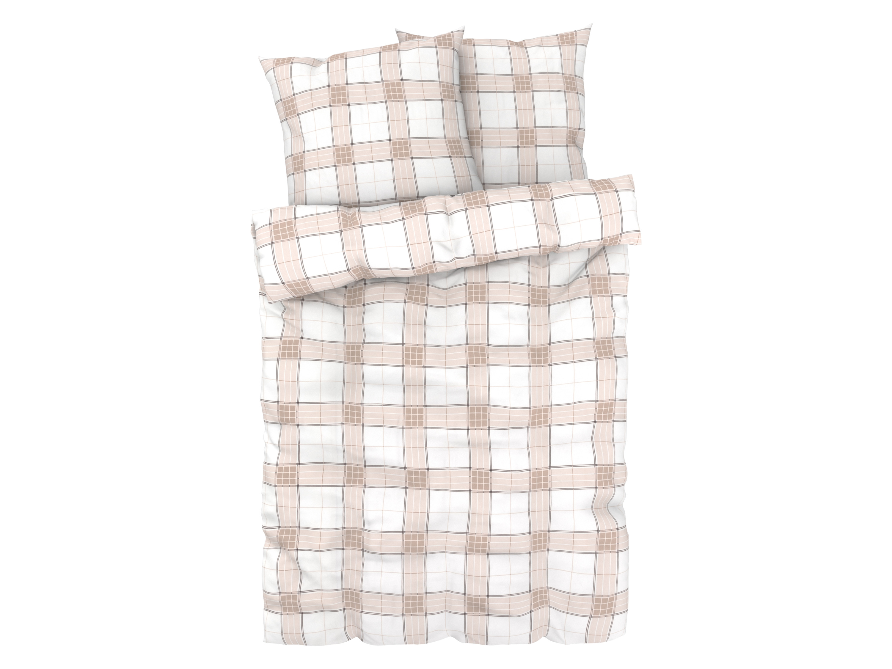 Livarno home Pościel z mikrowłókna satynowego, 220 x 200 cm Kratka