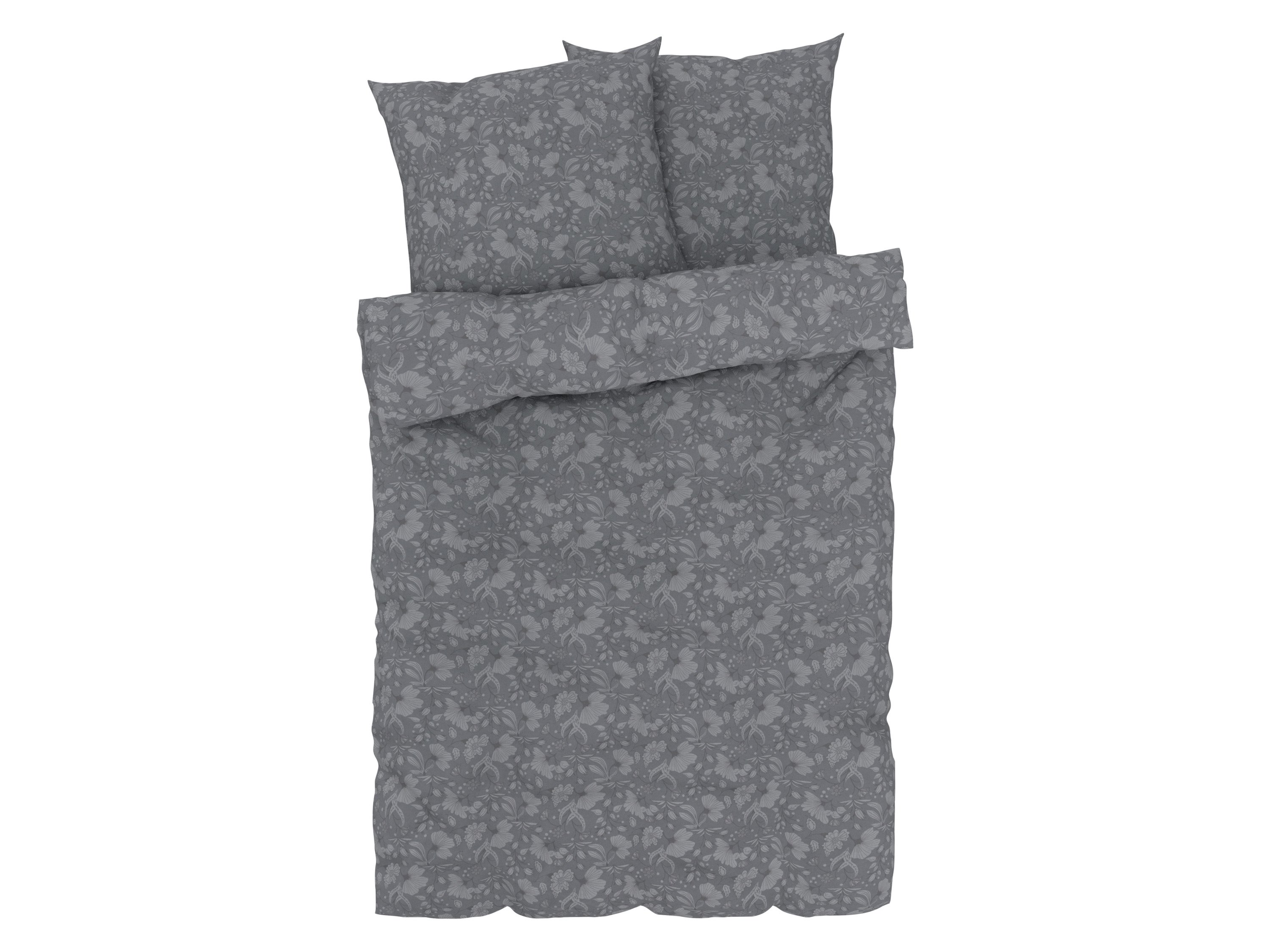 Livarno home Pościel z bawełny satynowej, 160 x 200 cm Szary