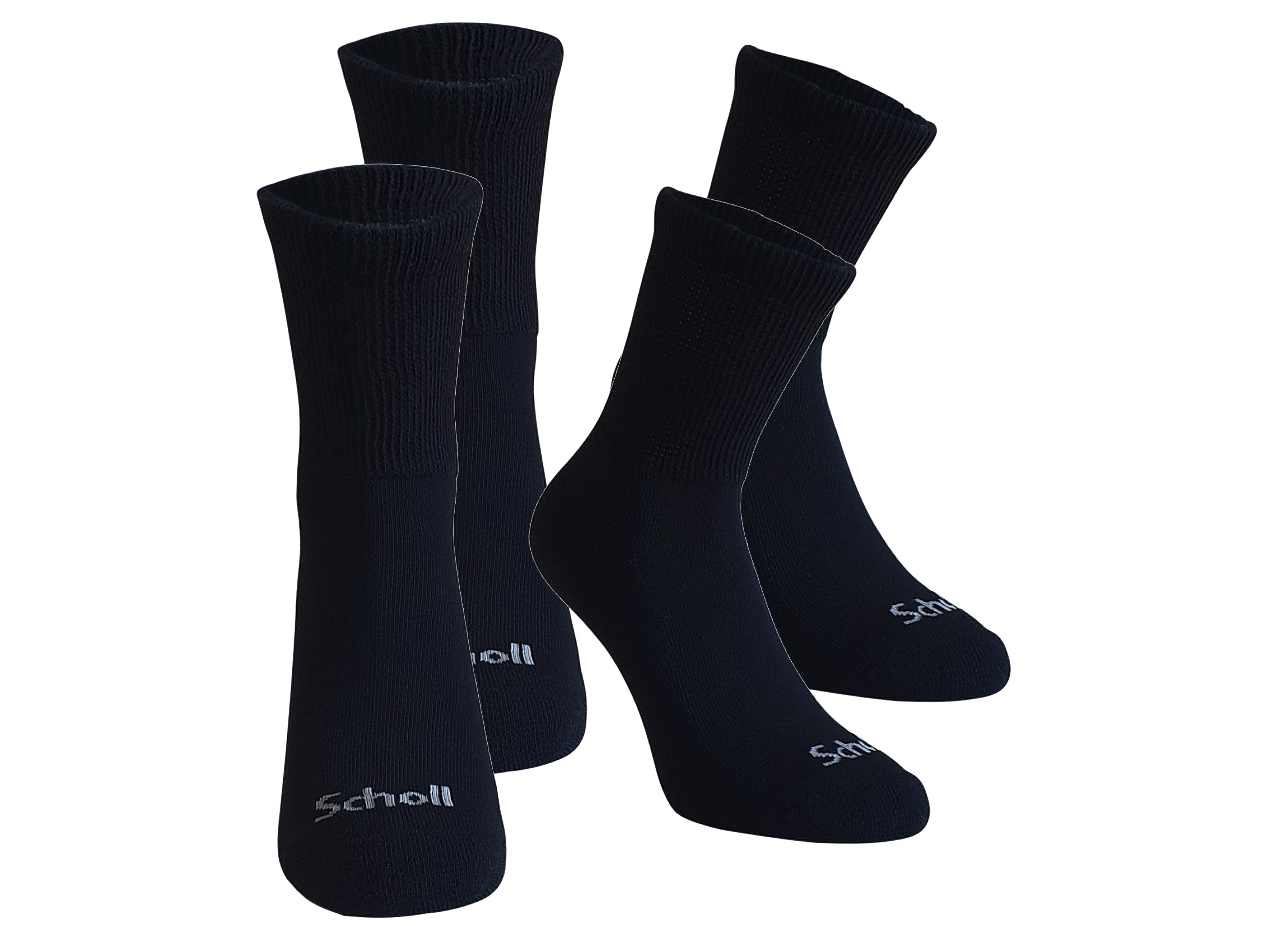 Scholl Skarpetki damskie lub męskie, 2 pary Damski, Czarny, 35-38