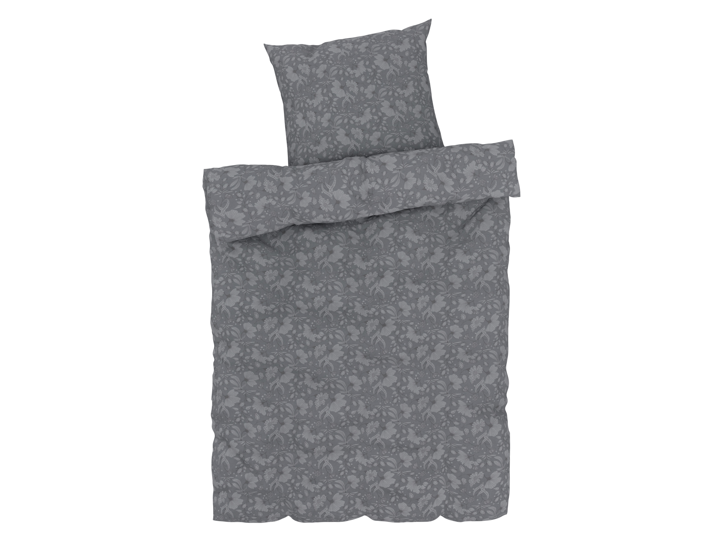 Livarno home Pościel z bawełny satynowej, 140 x 200 cm Szary