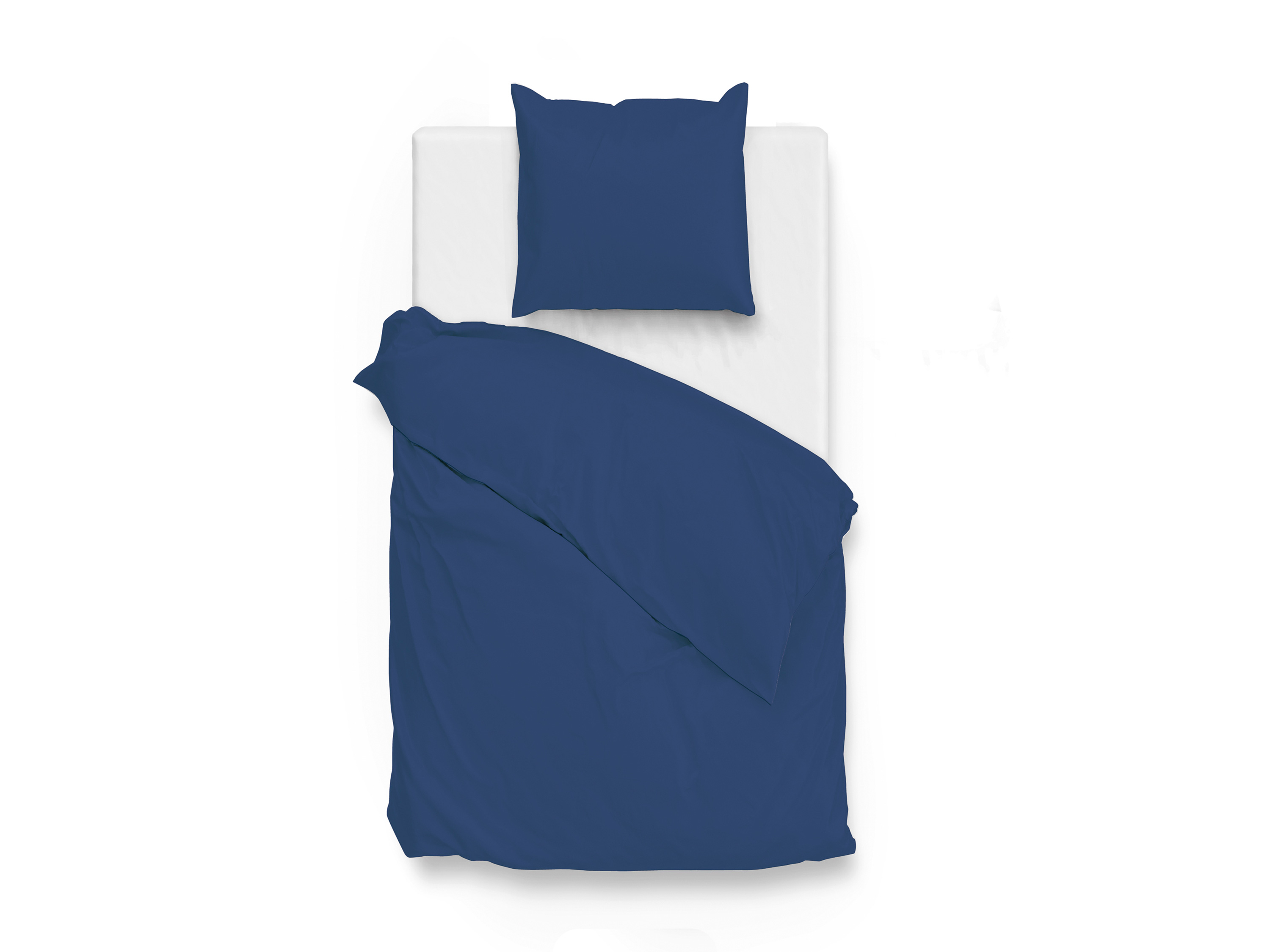 Face-2-Face Pościel Satinado z satyny bawełnianej granatowy, 135 x 200 cm