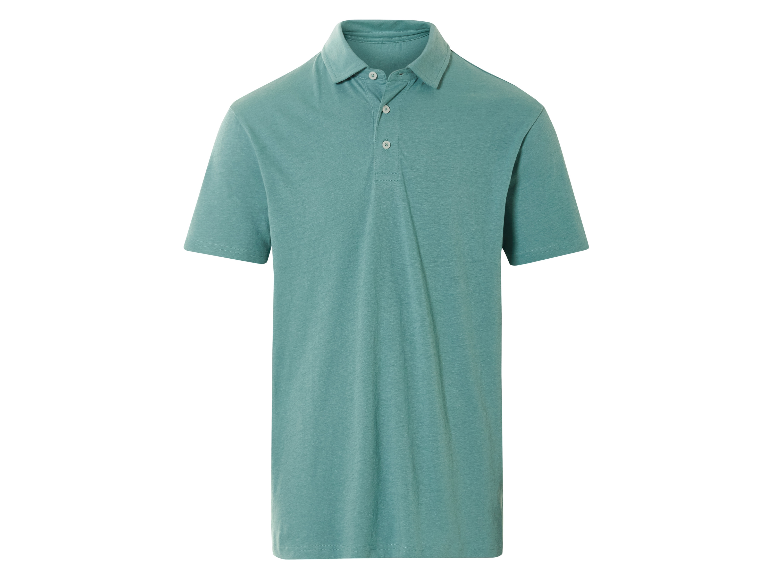 Livergy Koszulka polo męska z lnem i bawełną Turkusowy, XL 56/58