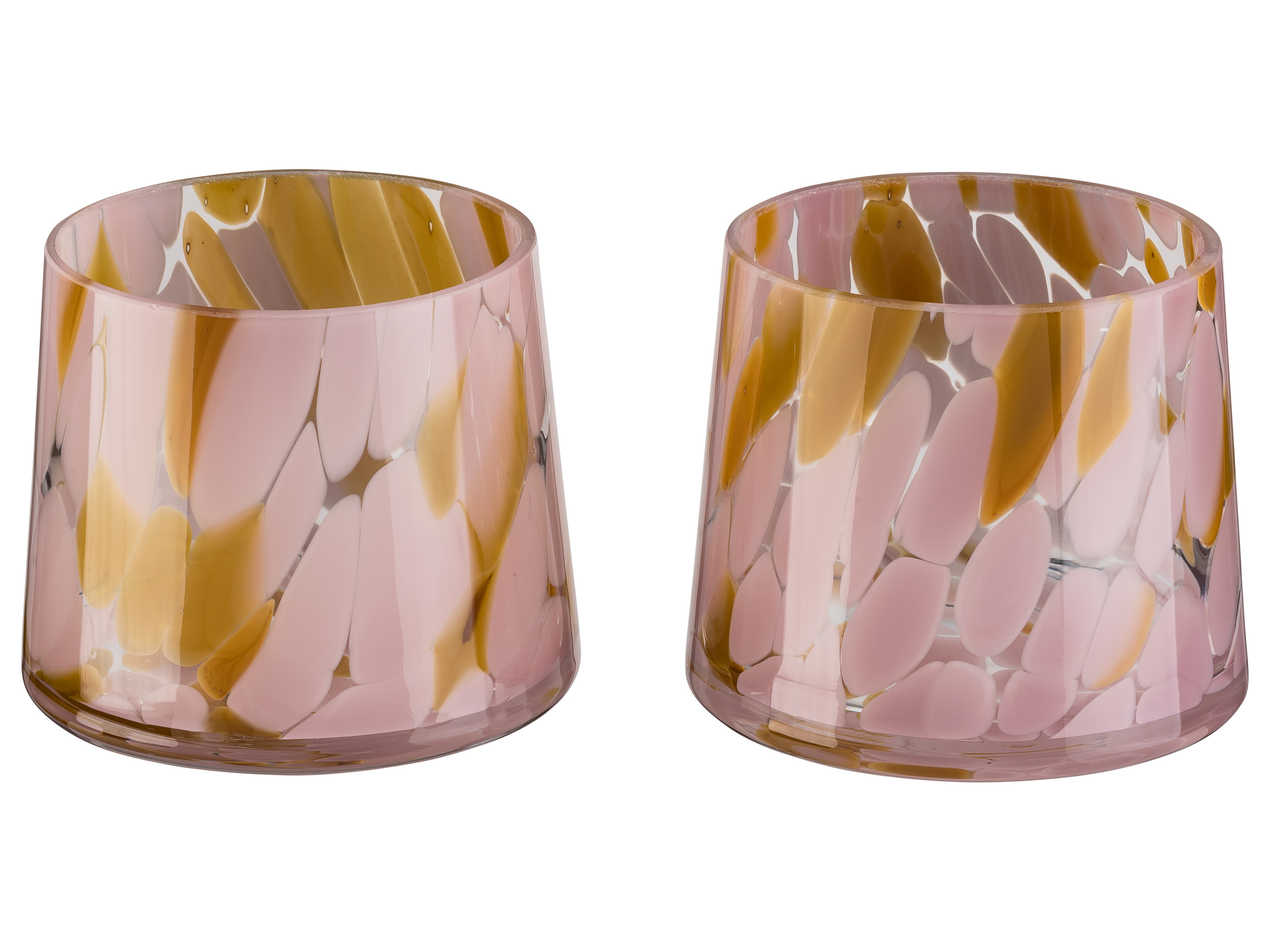 Livarno home Zestaw 2 świeczników do podgrzewaczy Stożkowy/żółty