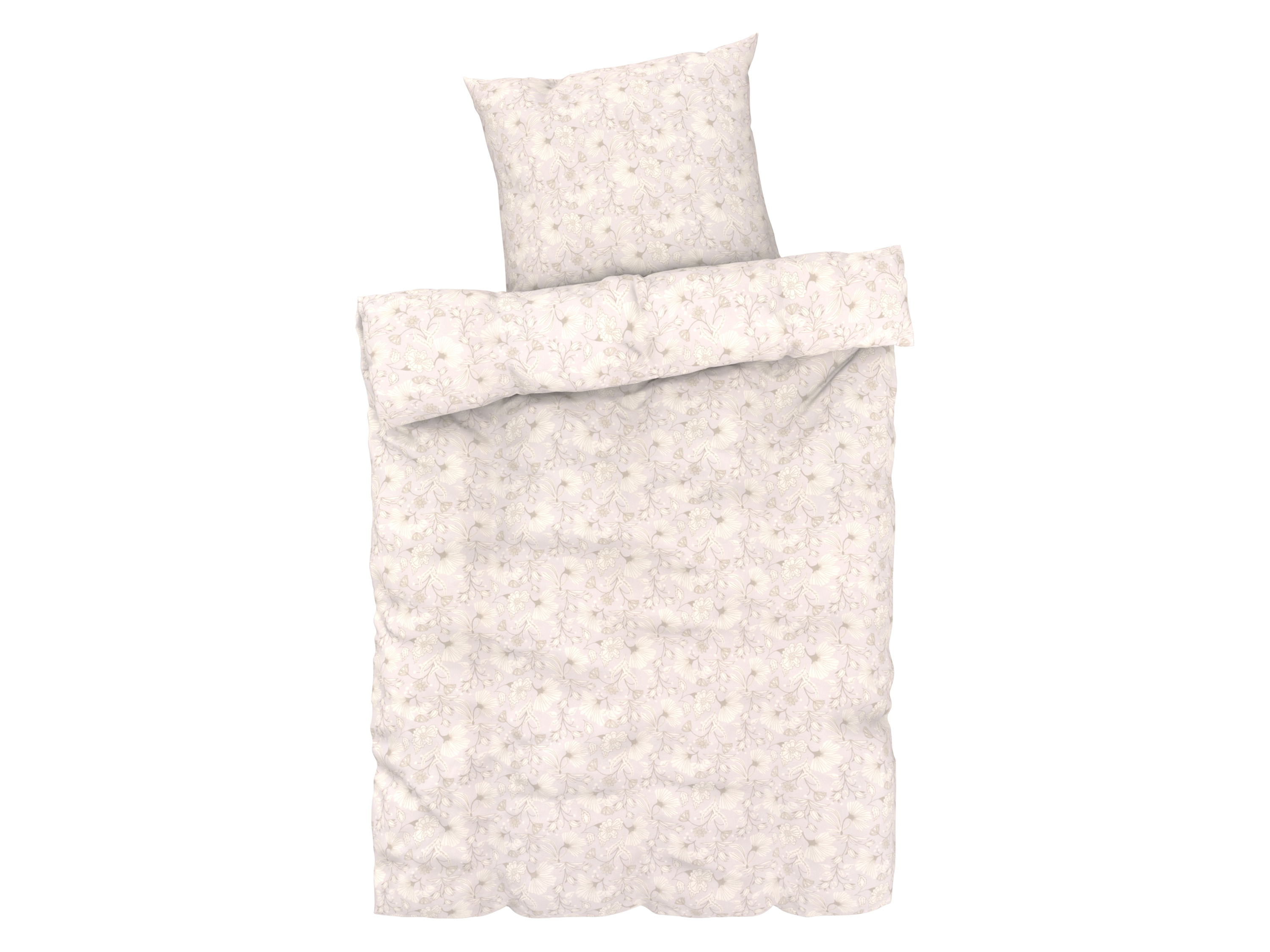 Livarno home Pościel z bawełny satynowej, 140 x 200 cm Piaskowy