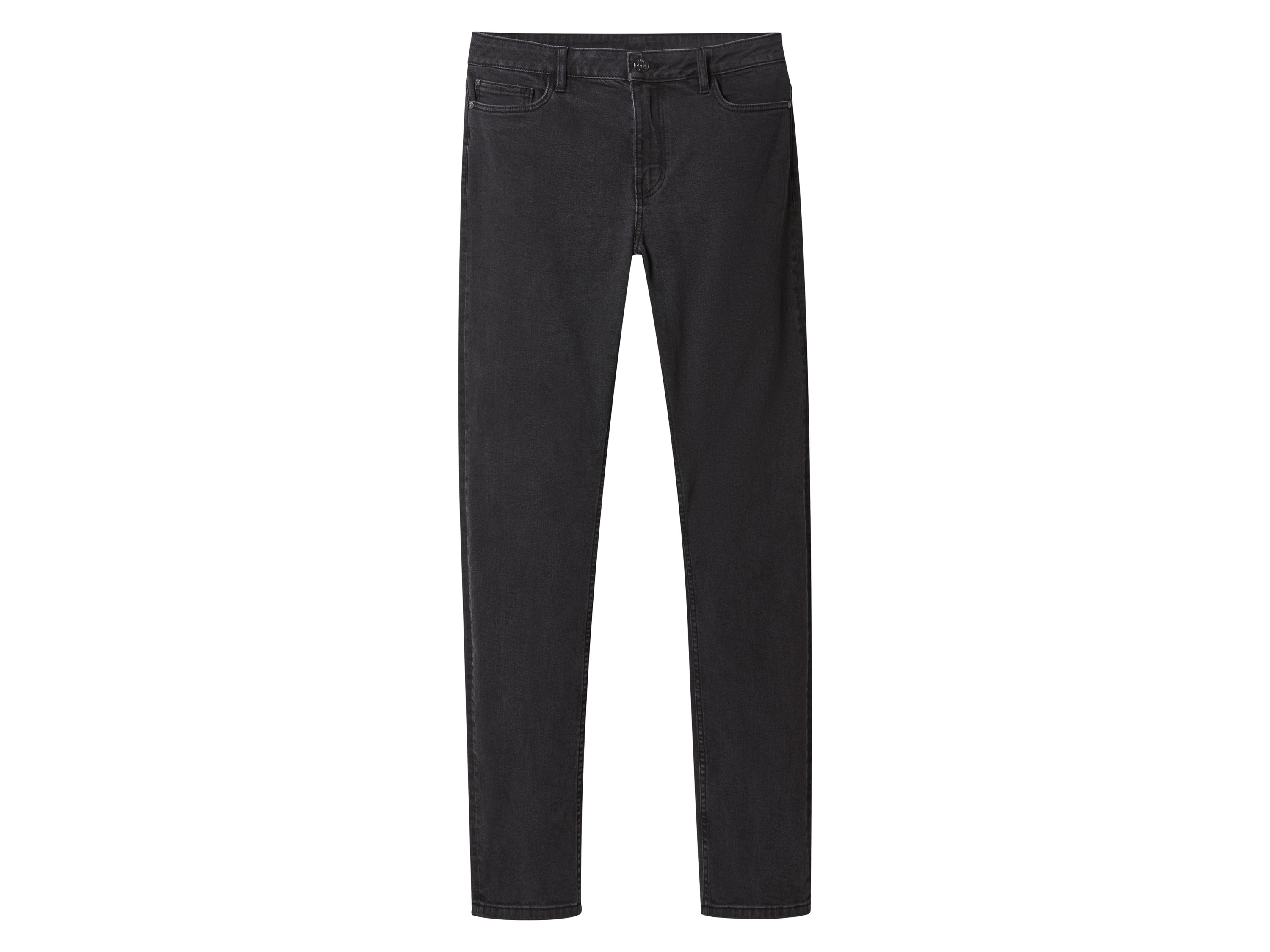 esmara Jeansy damski z bawełną, straight fit Czarny, 40