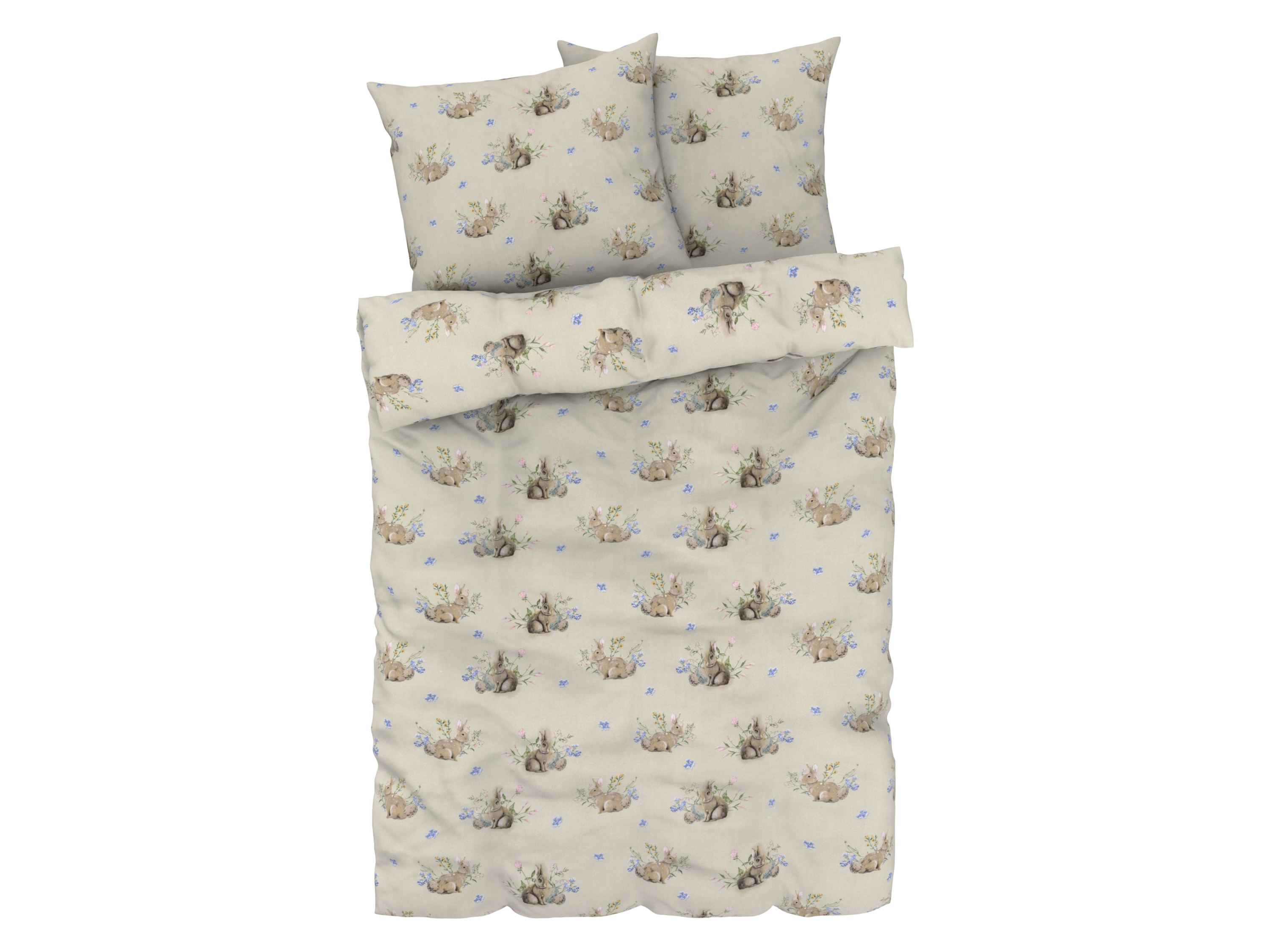 Livarno home Pościel z mikrowłókna satynowego, 160 x 200 cm Zajączek