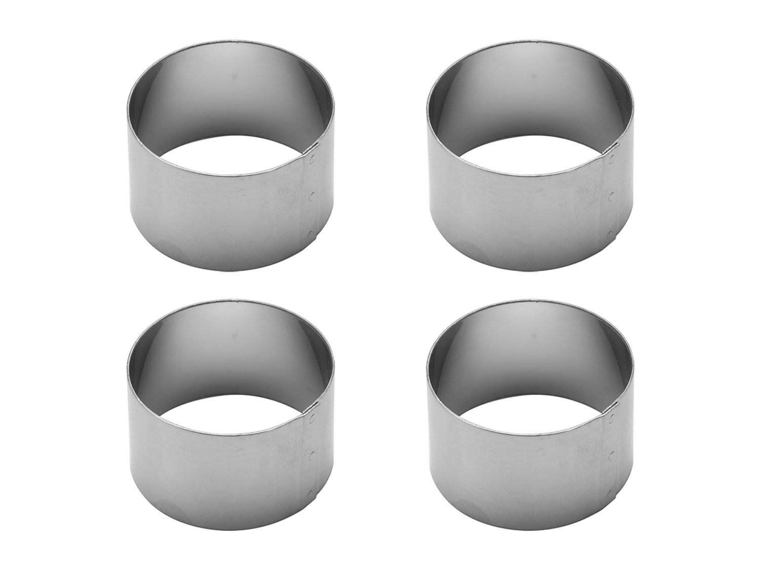 Echtwerk Zastawa ze stali szlachetnej obrączki na serwetki " okrągłe " wykonane z gliny, Stal szlachetna, 4 sztuki